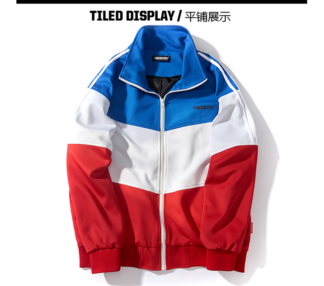 fantasticplanet怪诞星球复古拼色运动夹克