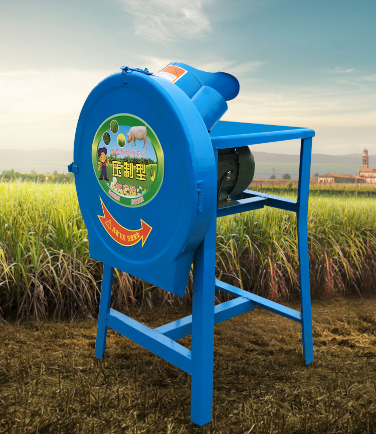 定做 电动猪草机家用切碎机青饲料剁铡草机小型切草机农用多功能碎草