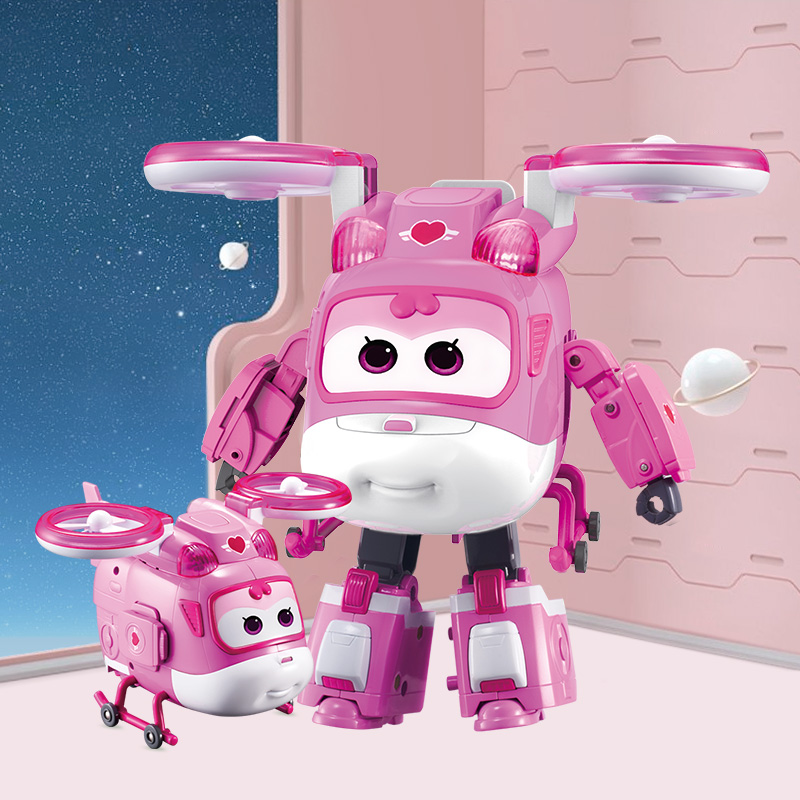 双钻超级飞侠9超级装备声光版大号变形机器人儿童益智玩具740924小爱