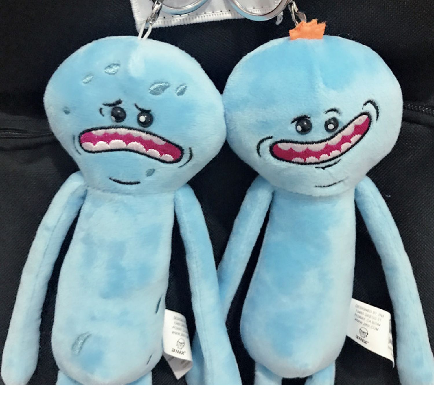 沮丧小人瑞克使命必达先生毛绒公仔可爱书包挂件ins包包背包挂饰微笑