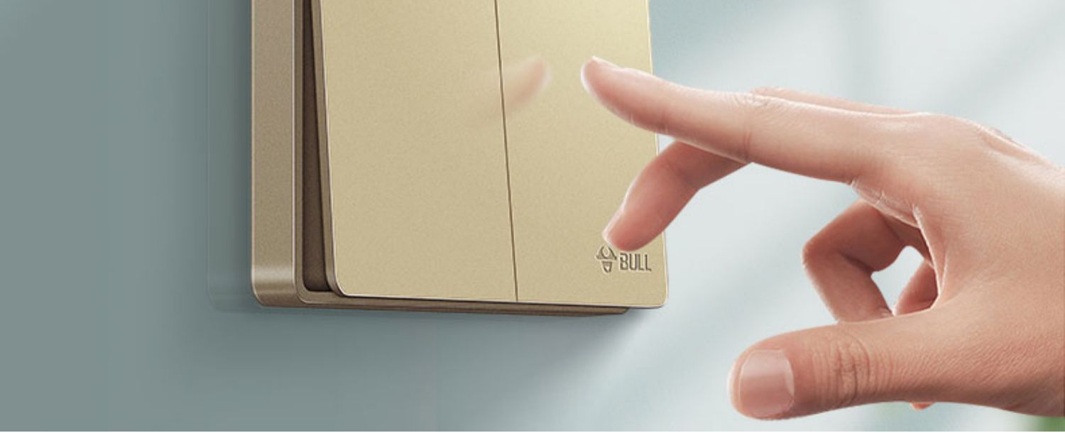 公牛双开双控开关家用二位双联两开双极暗装装饰轻奢面板电灯按钮