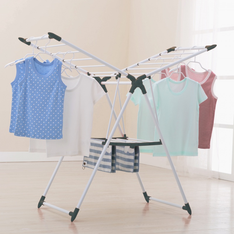 添晴洗晒用品 落地折叠晾衣架室内阳台晒被子神器家用晒衣架室外凉