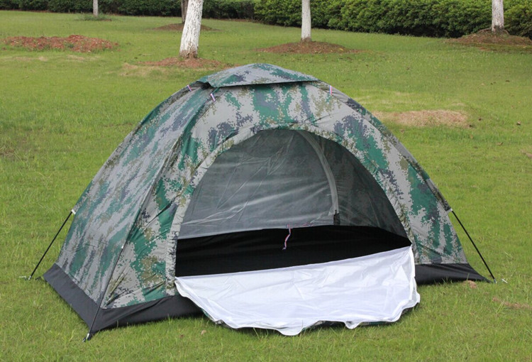 户外露营单兵训练07数码迷彩自动帐篷野营双防水军迷公园单人