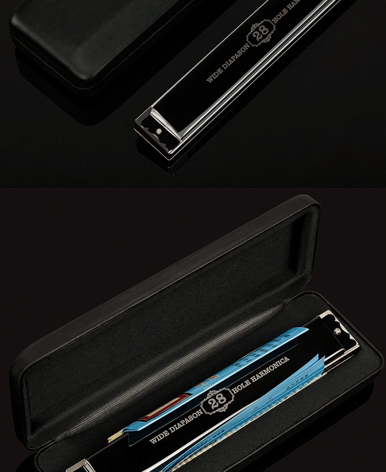 口琴专业演奏级成人28孔高级重音c调天鹅复音初学者学生自学入门用