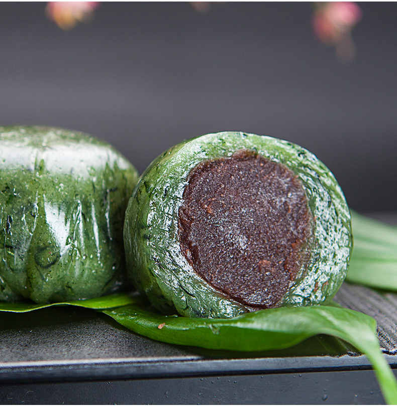 厂家直营店知味观中华豆沙细沙艾青团12只杭州特产青团子清明果正品