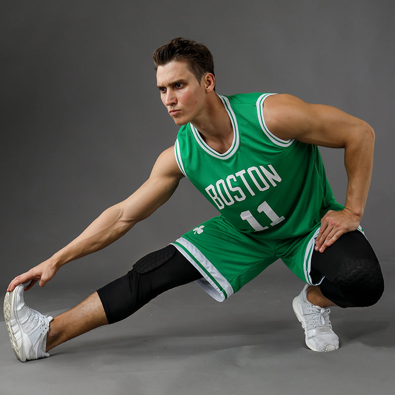 《科比篮球护膝蜂窝防撞篮球运动护膝长款欧文护腿儿童男篮球护具