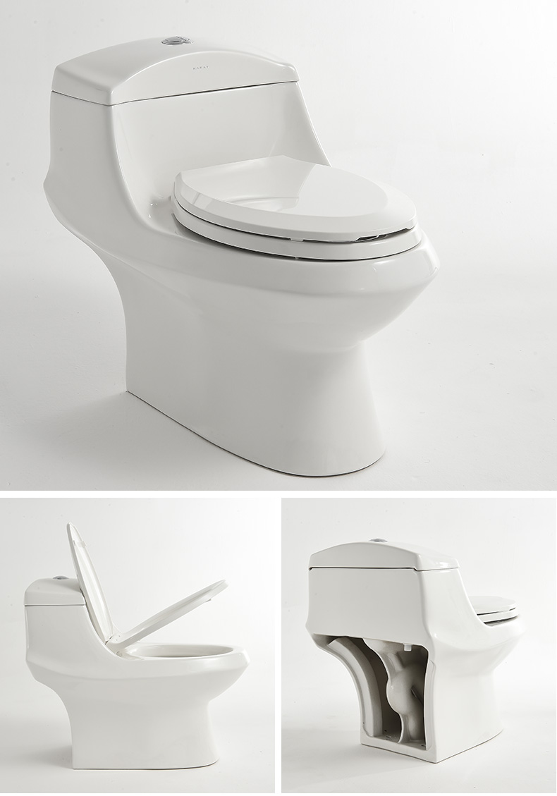 【卡丽(karat)坐便器12344t-wk】 科勒旗下卡丽连体家用抽水马桶防臭