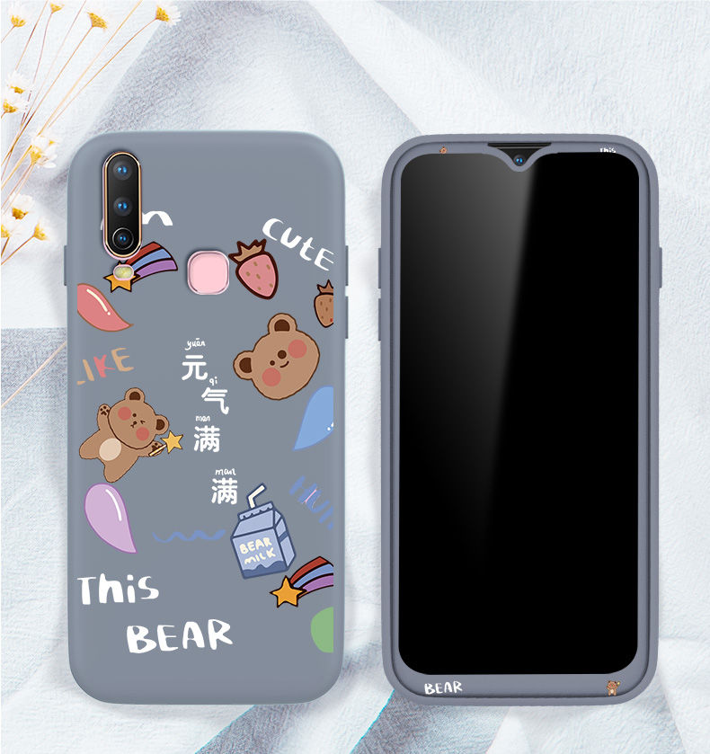 《送钢化膜vivoy3手机壳防摔vivou3x液态硅胶软壳男女可爱全包新款