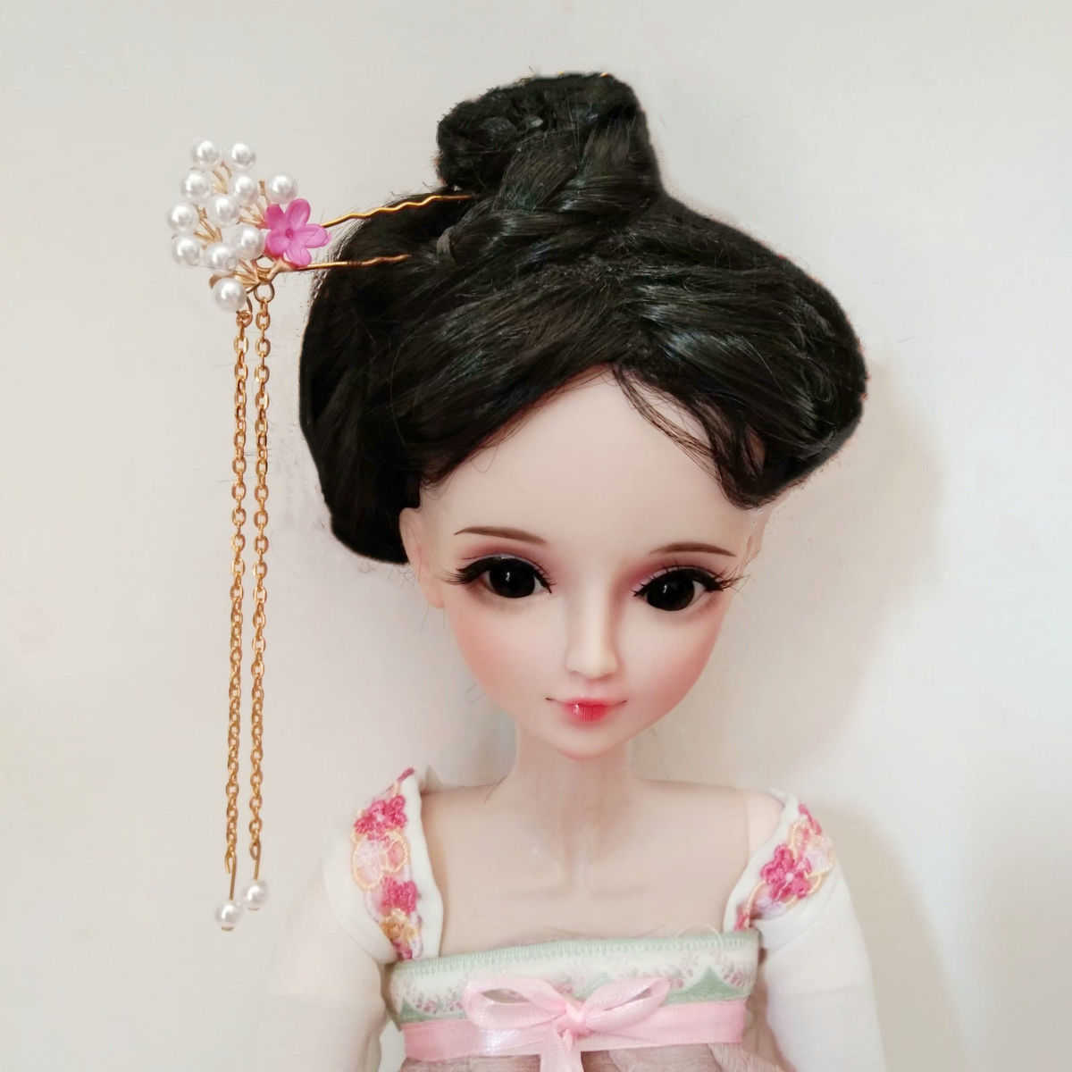 60厘米娃娃古装头饰叶罗丽bjd娃娃头饰3分娃娃古装首饰凤冠发簪花朵