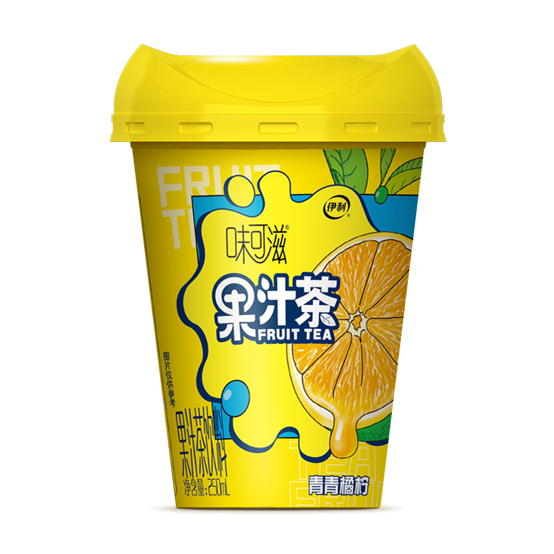 伊利味可滋果汁茶饮料桃桃荔枝/青青橘柠250ml*8