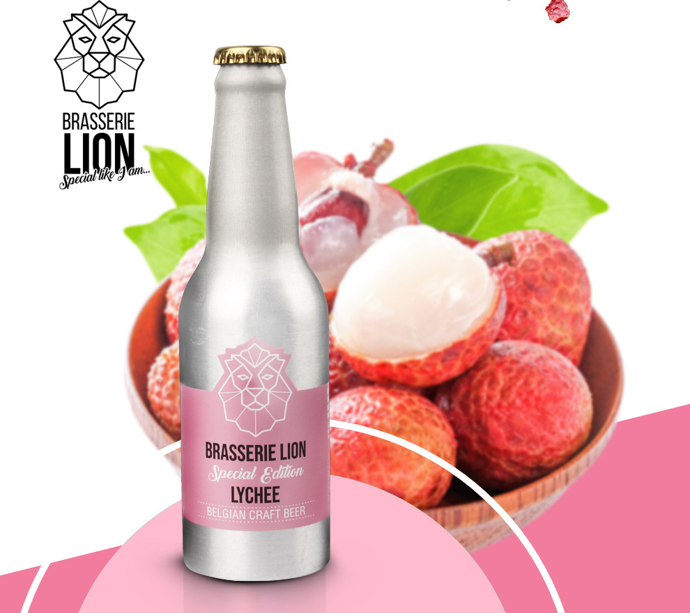 比利时原瓶进口 lion利昂小狮子荔枝精酿啤酒 铝罐装 330ml*12瓶