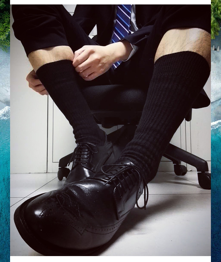 正装五件套仿皮男士三角裤性感正装商务黑袜绅士袜带nfishbasket内裤