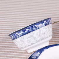 橙亿鸿 青花瓷饭碗 4.5英寸10个装/件