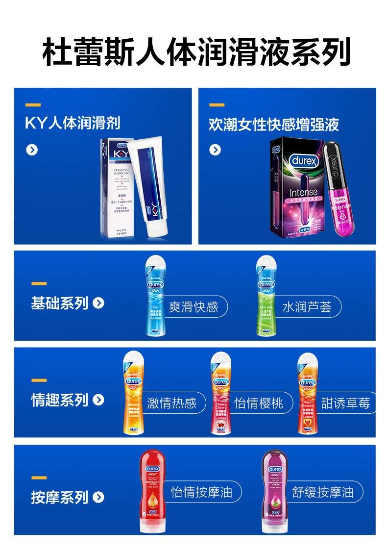 杜蕾斯durex人体润滑液爽滑快感50ml热感50ml情趣啫喱情侣系列男女