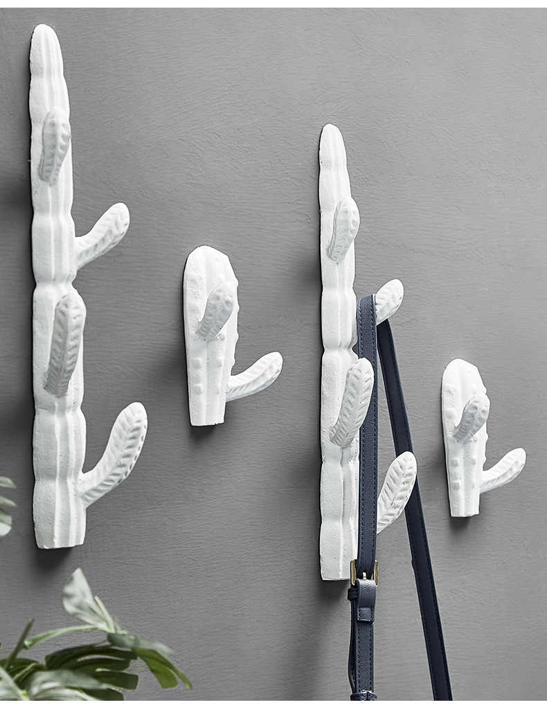 北欧创意仙人掌衣帽挂钩家居客厅卧室墙