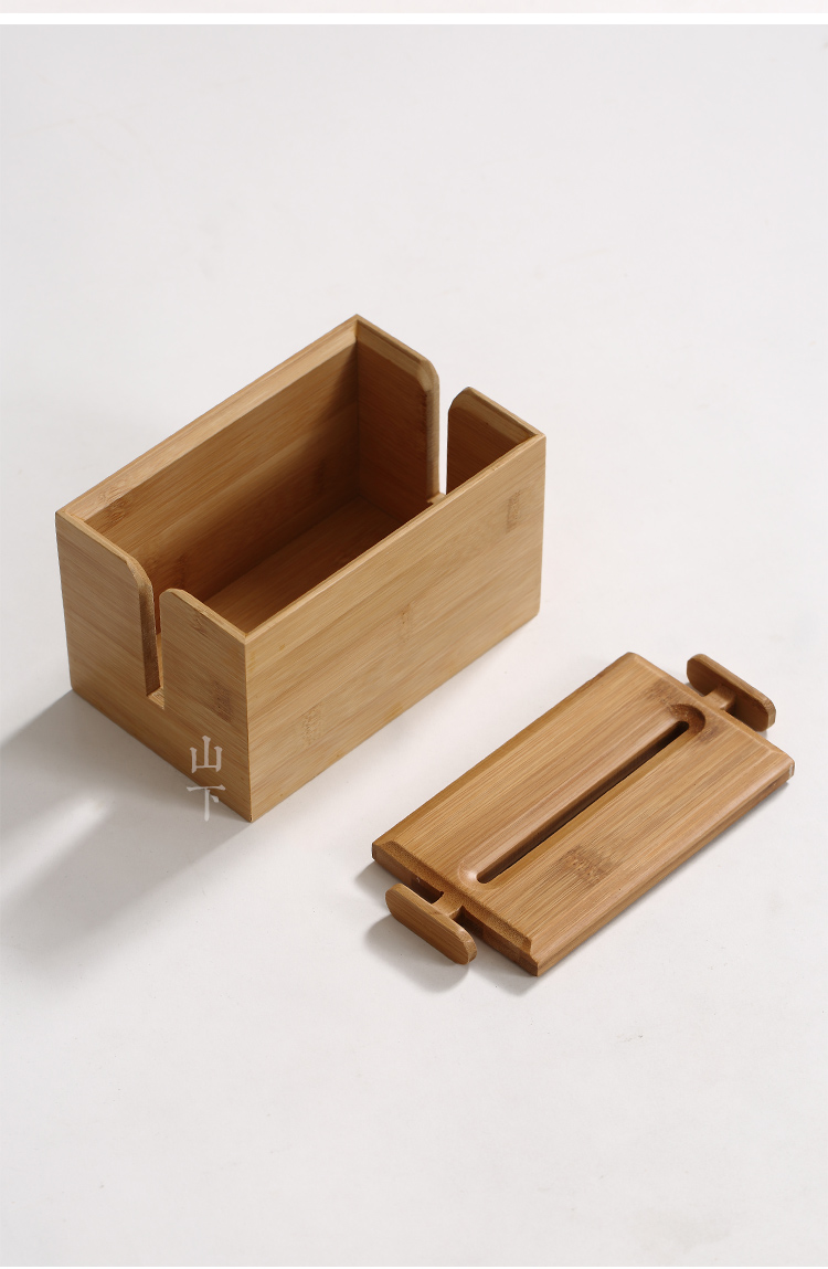 竹制茶室纸巾盒方形创意餐巾纸抽盒原竹家用客厅环保抽纸盒子简约