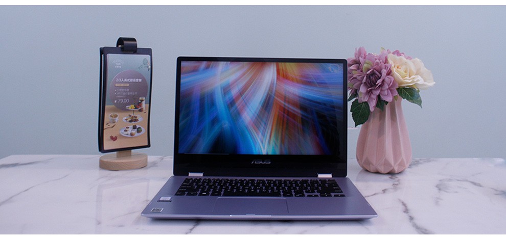 东方韵华硕vivobook14f触控互动学习本360平板二合一笔记本电脑i38145