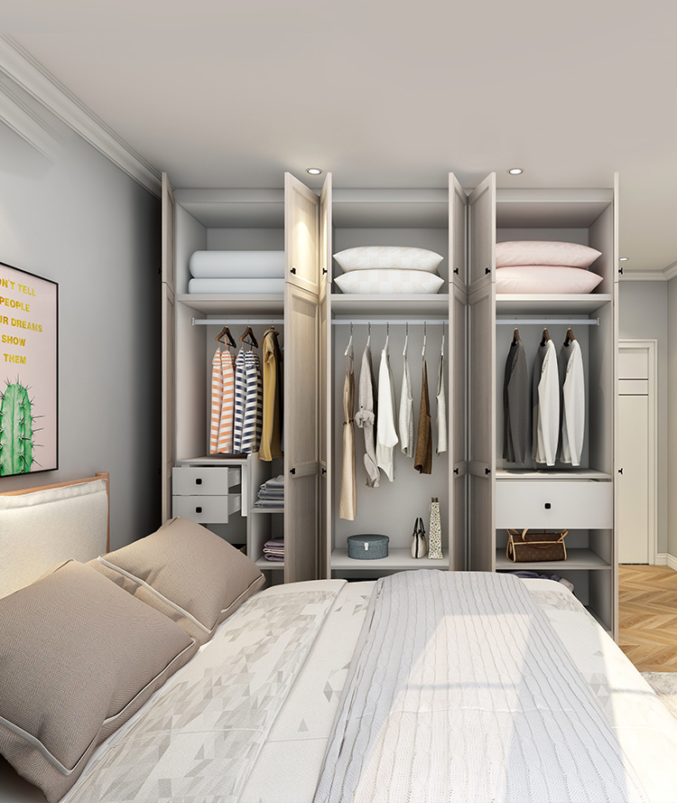 全友家居全屋定制轻奢极简整体衣柜定制现代简约平开门多功能