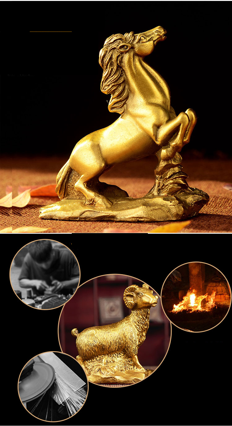 宏图好运铜十二生肖摆件全套铜狗鼠牛虎兔龙蛇马羊猴鸡猪家居装饰工艺