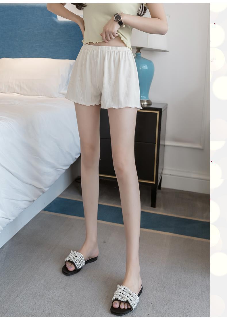 晶拓女士打底裤 夏季薄款白色冰丝安全裤女防走光打底短裤可外穿宽松