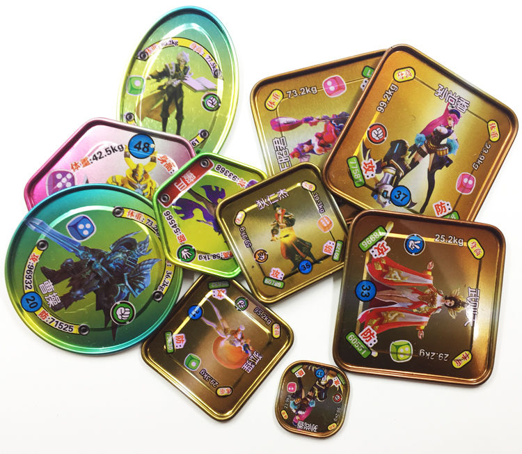 奥特曼王者荣耀赛尔号铠甲卡片铁卡圆卡牌儿童玩具圆卡片 奥特曼塑料