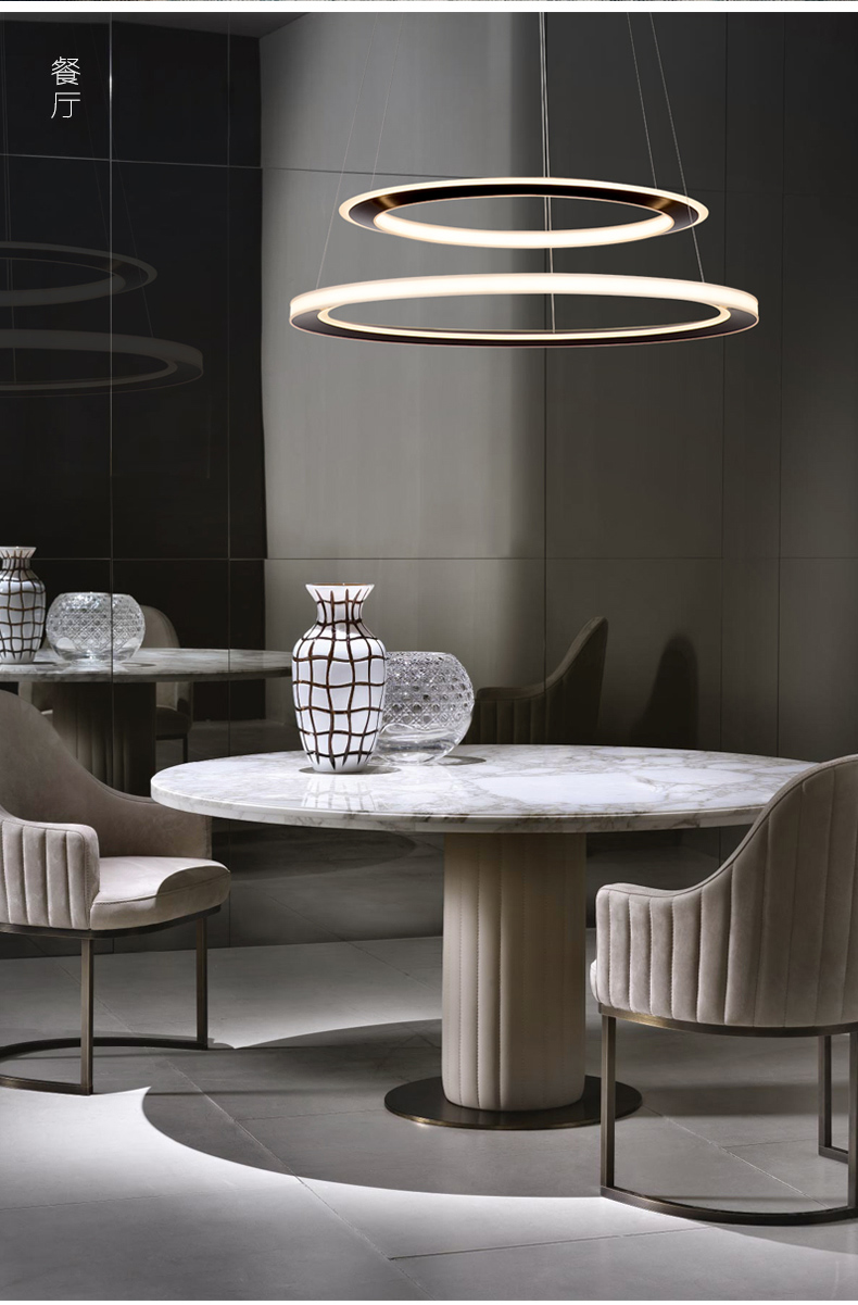 新特丽吊灯 新特丽客厅吊灯现代简约餐厅灯创意个性线长可调led灯具