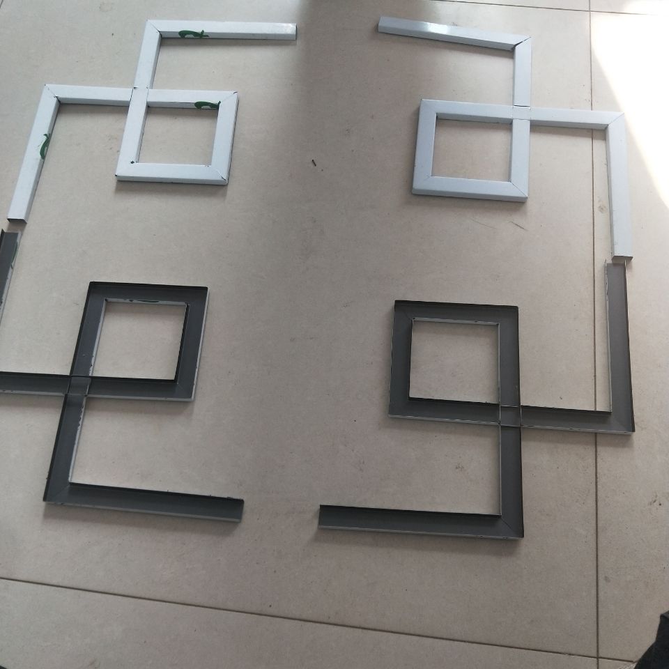 《不锈钢u 型条角花黑钛金角花装饰条中国结角花u型条金属包边条 10*