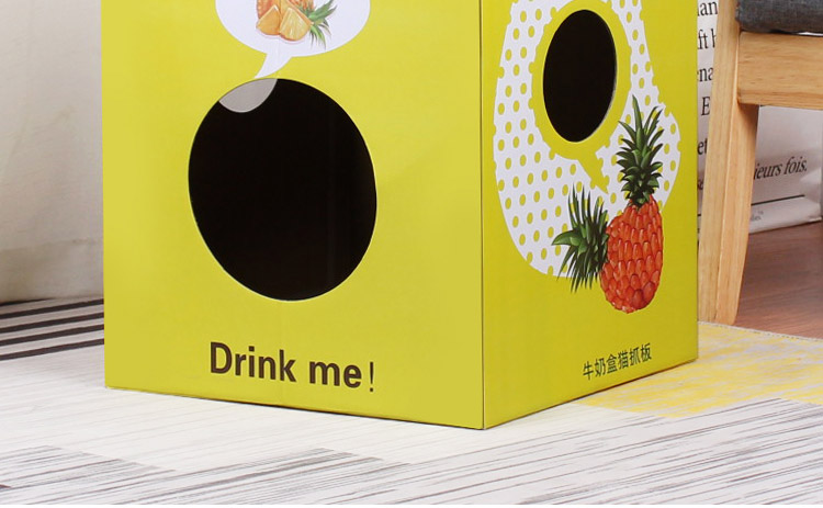 猫窝猫玩具猫抓板磨爪牛奶盒子猫纸箱宠物纸盒猫房子猫咪用品