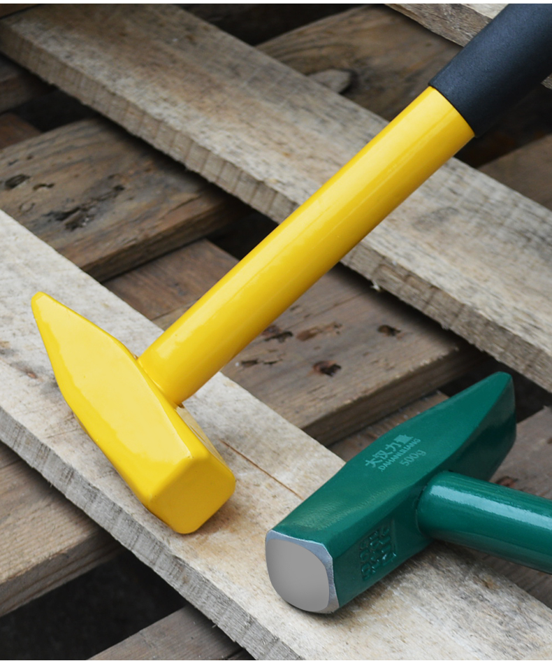 敬平钢管柄钳工锤 电工锤 电焊锤敲渣焊渣锤子 扁头线槽鸭嘴锤 敲锈锤