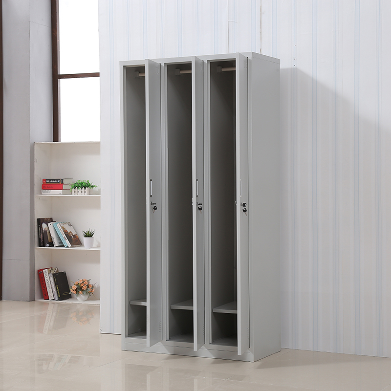 梦商 三门更衣柜 钢制更衣柜 铁皮衣柜 储物柜 1800*900*420mm 1个