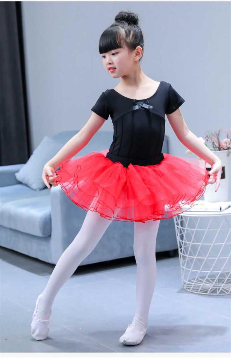 神孩子芭蕾舞服见描述 儿童舞蹈服女童夏季短袖练功服幼儿芭蕾舞裙棉
