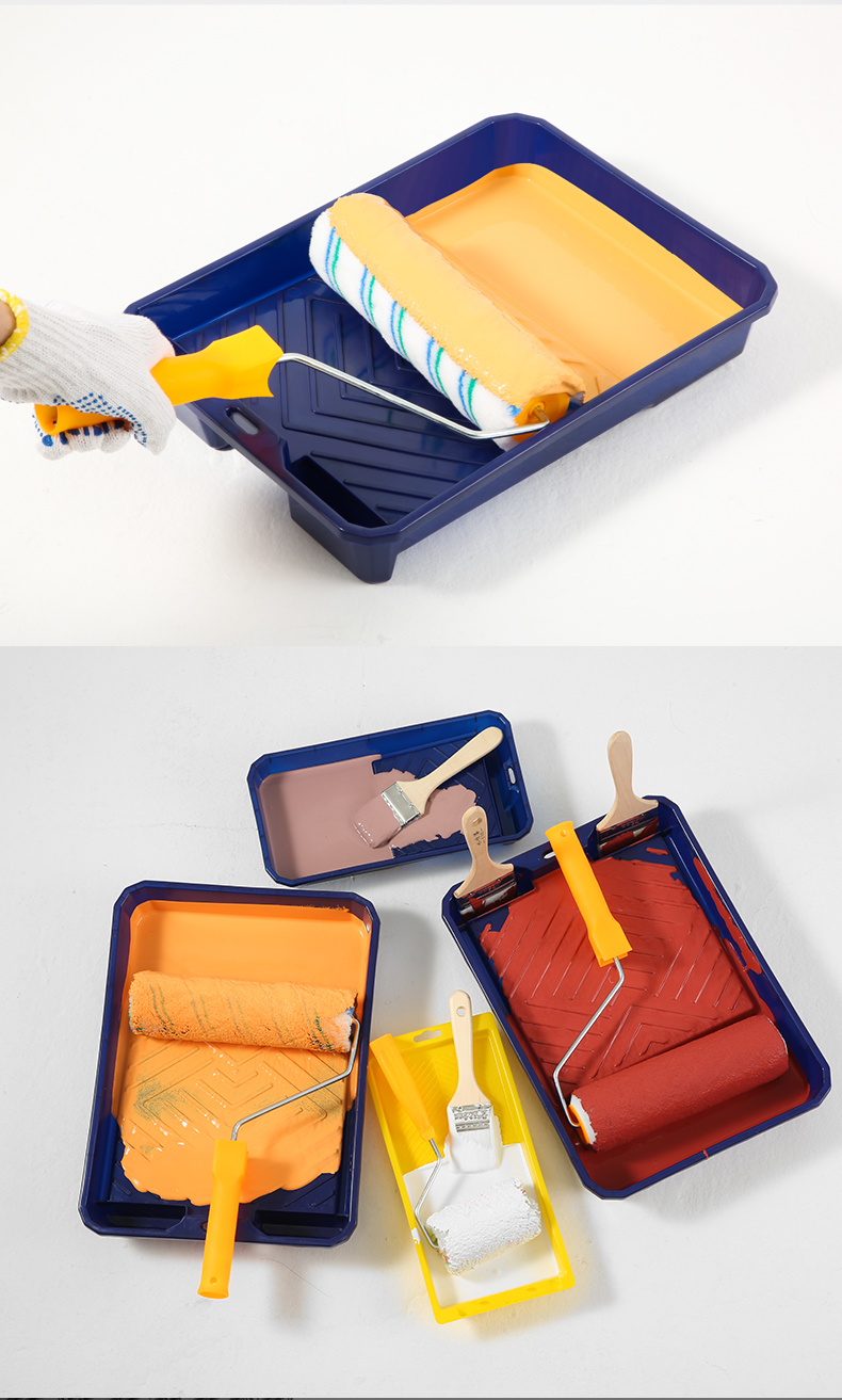 敬平油漆托盘刷漆刷墙工具乳胶漆刷子滚筒盘多功能装修工具4寸9寸