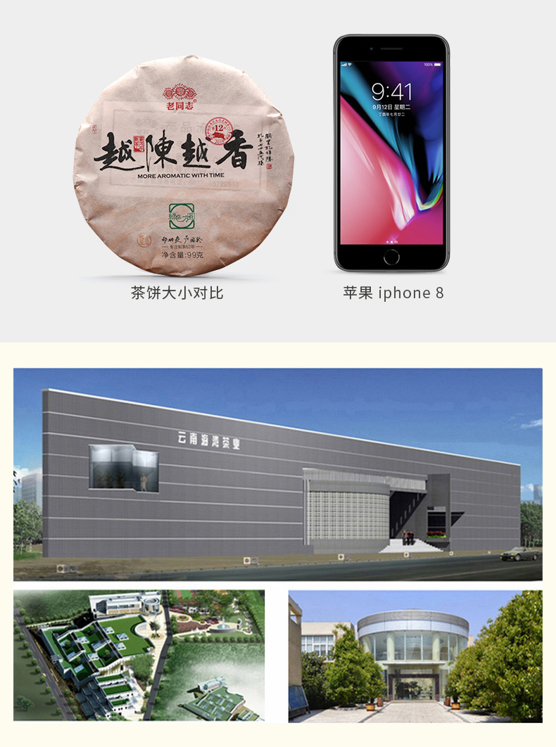 老同志越陈越香2019猪年99g云南普洱茗茶黑茶熟茶熟普