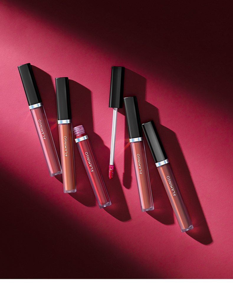 火烈鸟(flamingo)唇彩 火烈鸟唇釉哑光雾面唇釉套盒小红盒不易脱色显