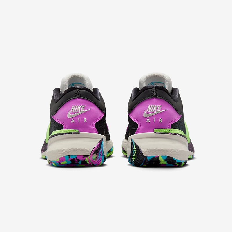 【耐克(nike)篮球鞋】 耐克zoom freak 5 ep男子字母哥5代黑绿缓震