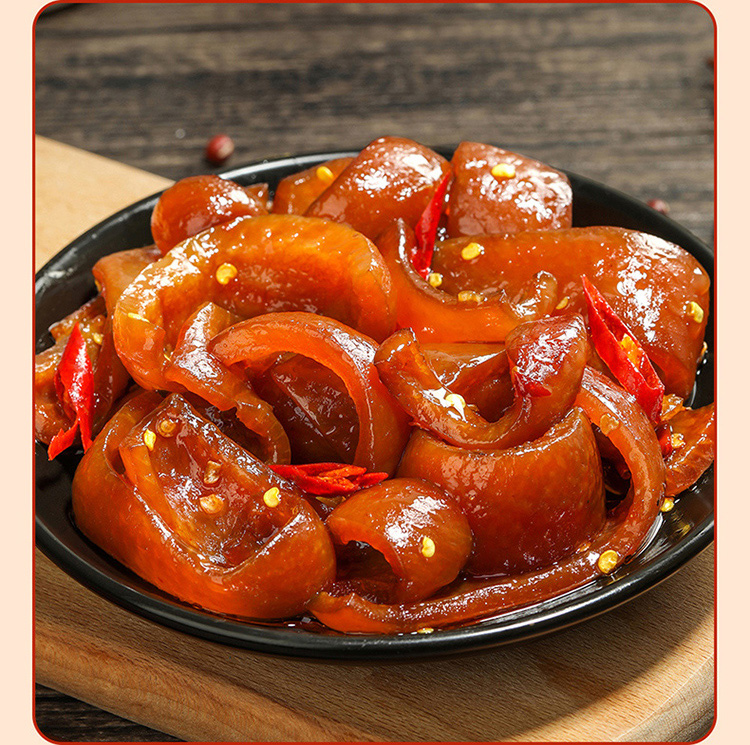 真庄卤味小食 真庄麻辣猪皮即食熟食猪皮辣办公室零食卤猪皮下酒菜