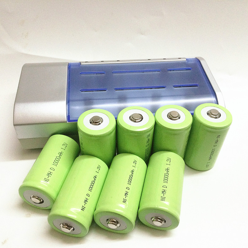 1号可充电电池充电器套装配1节2节4节一号大号d型可充电电池1号电池1