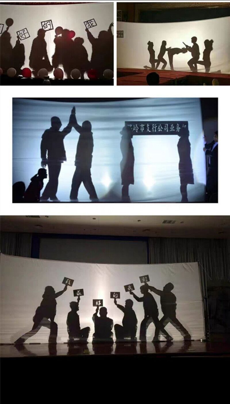 白布15x2米皮影戏影子舞幕布投影白布人影手影表演舞台剧道具涂鸦画布
