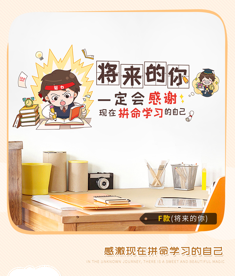 心相缘(xinxiangyuan) 儿童卧室房间布置过道墙面创意装饰学习学生