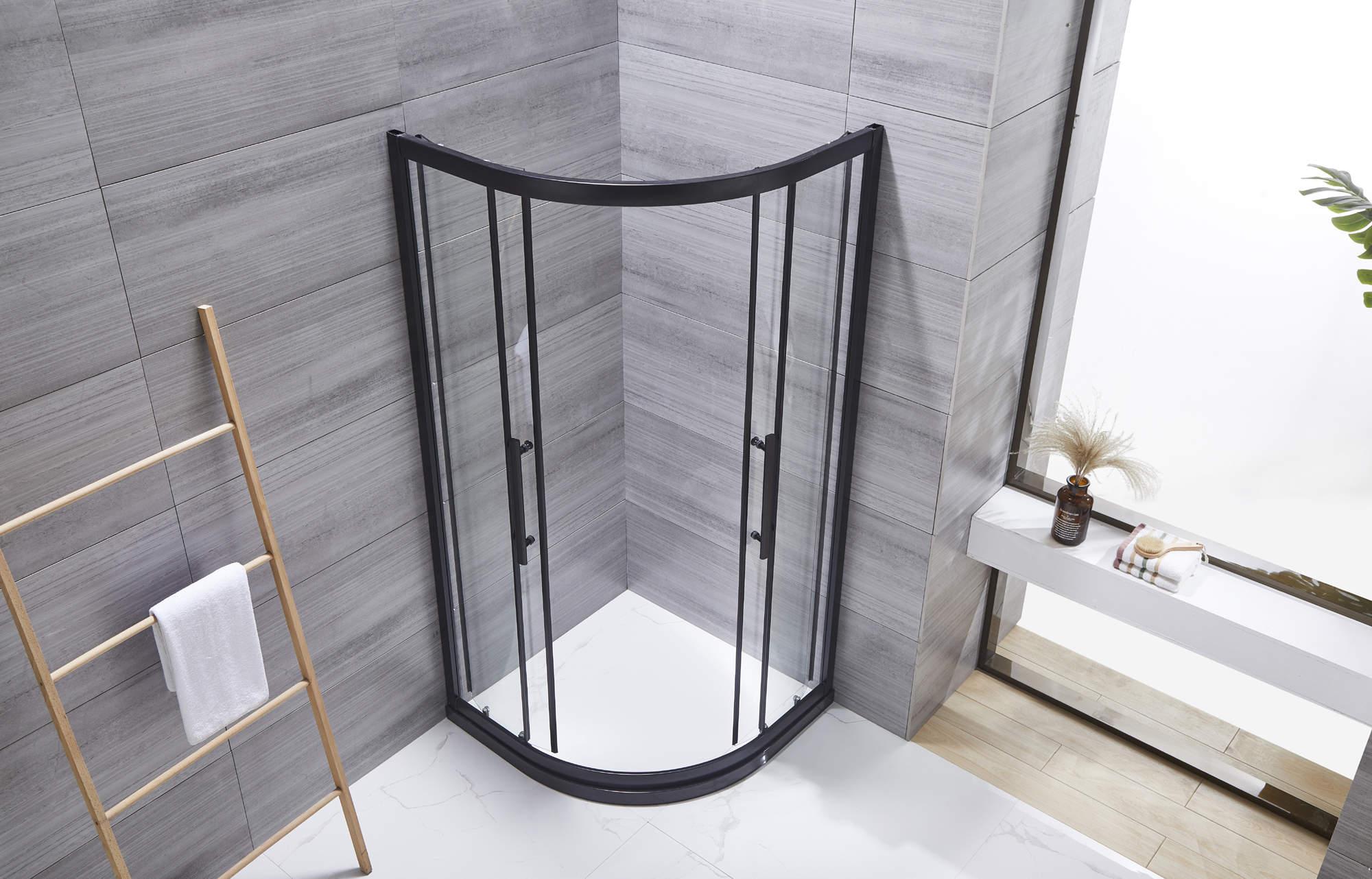 苏宁放心购简易淋浴房 弧扇形沐浴房浴室钢化玻璃隔断 新款边框hqm 80