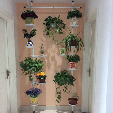 顶天立地花架室内客厅阳台隔断转角闪电客多层悬挂式绿萝多肉花盆架子