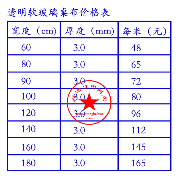 软玻璃 透明 桌布 pvc台布 防水防油桌布 餐桌布 水晶板 桌垫【价格