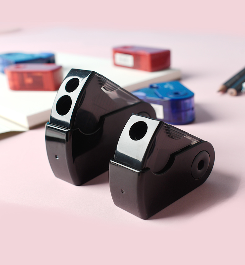 喻娄1827推拉椭圆双孔卷笔刀 素描转笔刀笔刨 削笔器单双孔 1827#推拉