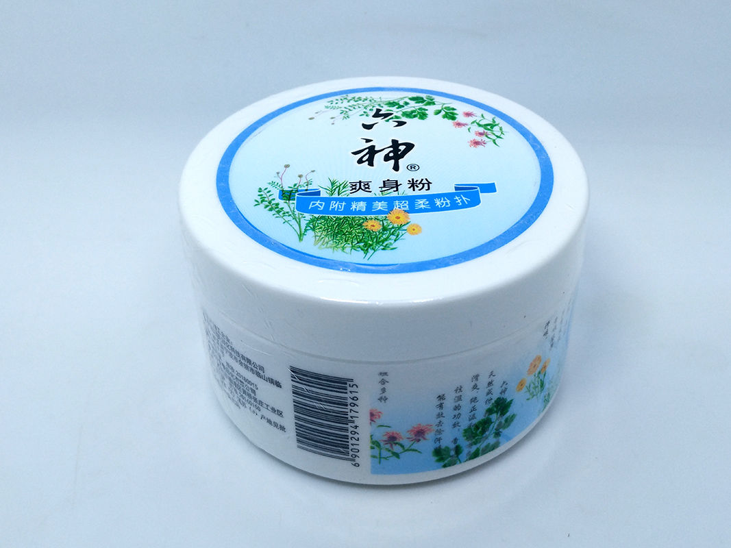 盒装有粉扑组合装婴儿童宝宝成人吸汗痱子粉 【六神祛痱粉】150g盒装