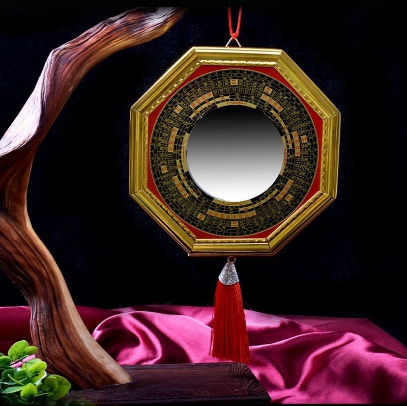 八卦镜凹镜13厘米八卦镜八卦镜家用门口镇宅随身太极凸凹面凸镜阴阳