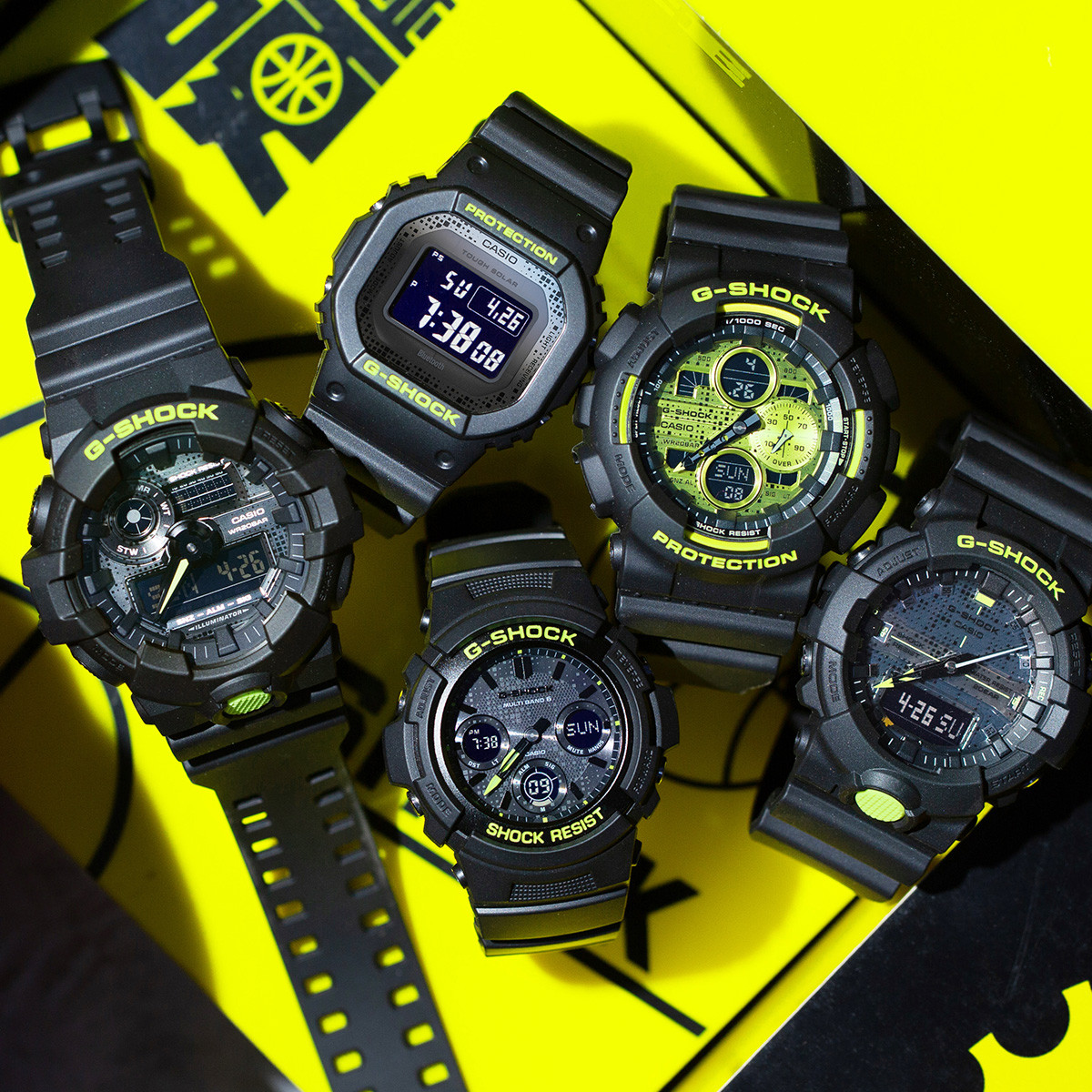 casio卡西欧手表2020硬碰硬主题系列 白敬亭同款 防震防水照明运动