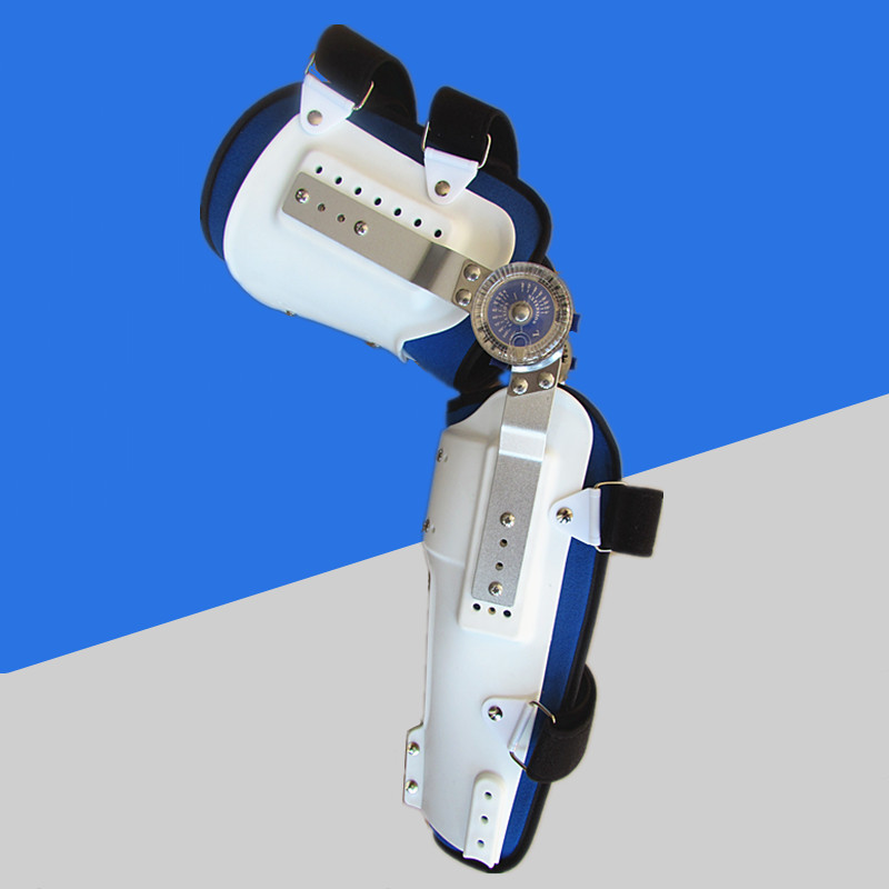 膝关节限位矫形器膝踝固定支具粗细可调板材膝部固定康复器白色均码