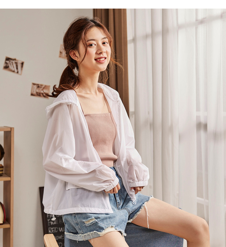 唐狮防晒衣女2019新款红宽松韩版学生超仙薄款外套夏天长款百搭
