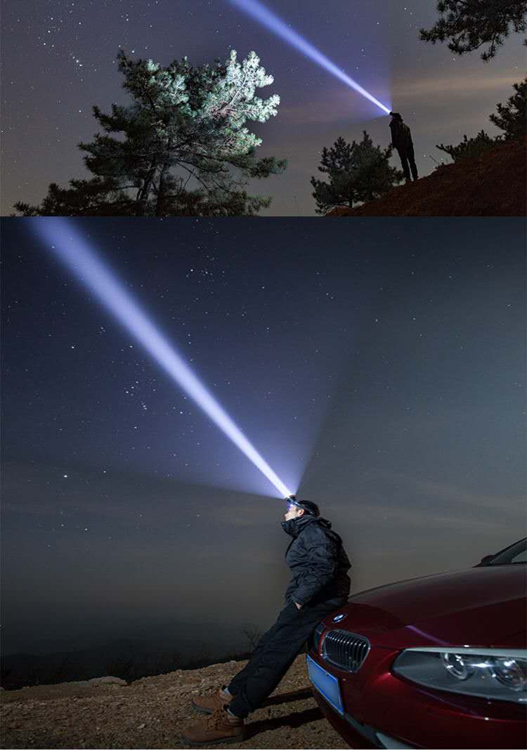 头灯强光可充电led打猎探照灯超亮感应头戴式夜钓鱼灯矿灯手电筒