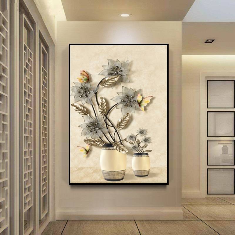 风水走廊过道挂画客厅玄关装饰画酒店宾馆竖版单幅墙壁画欧式 款式14